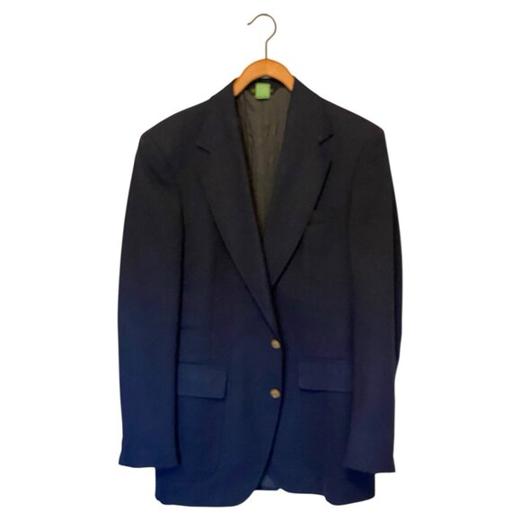 Adams Row Navy Blue Blazer Men's 39R Single Breasted 2 Button Vintage - Picture 1 of 10